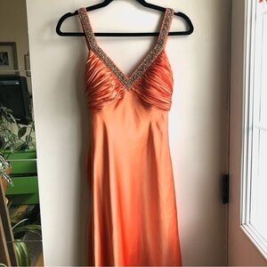 Y2K Prom Dress in orange